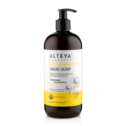 Se Alteya Organics - Økologisk Flydende Sæbe - Chamomile & Calendula 500ml hos Organic Beauty Supply