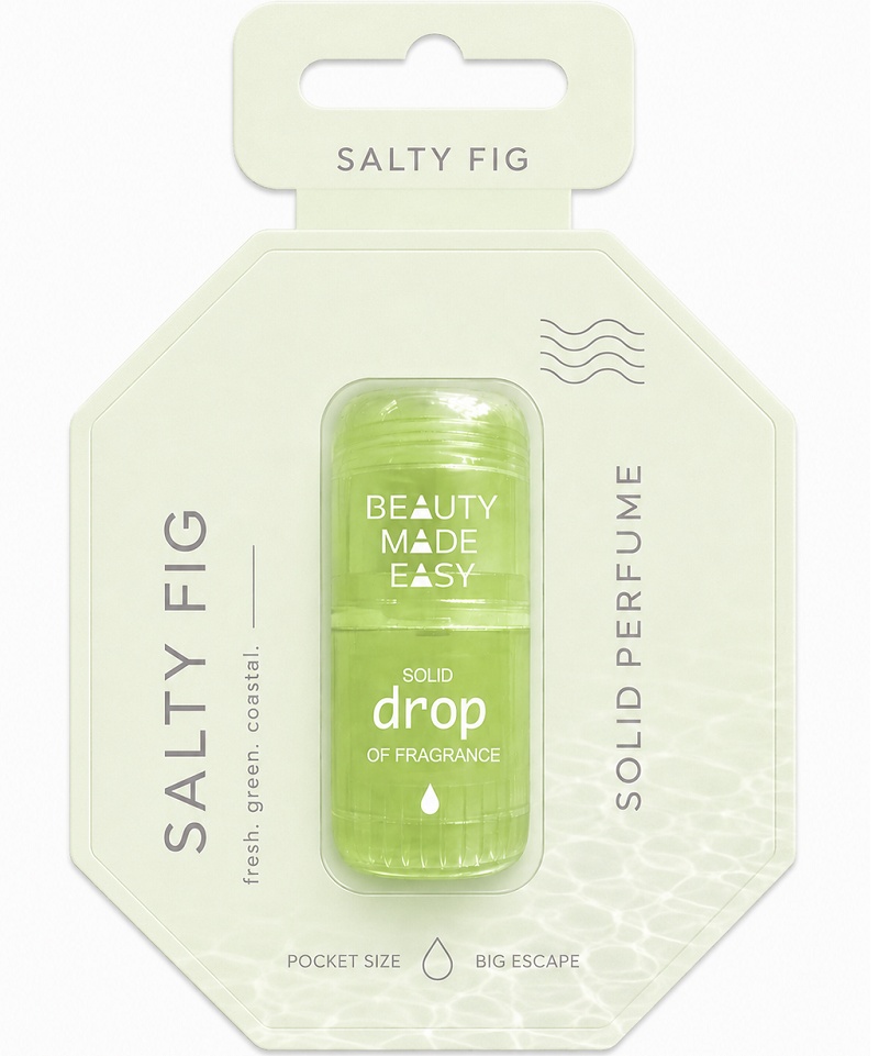 Beauty Made Easy® - Solid drop perfume - fresh green coastal - Salty Fig