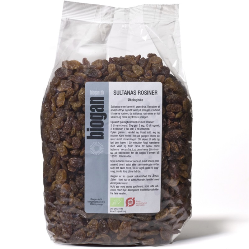 Rosiner sultanas Økologisk- 1 kg - Biogan