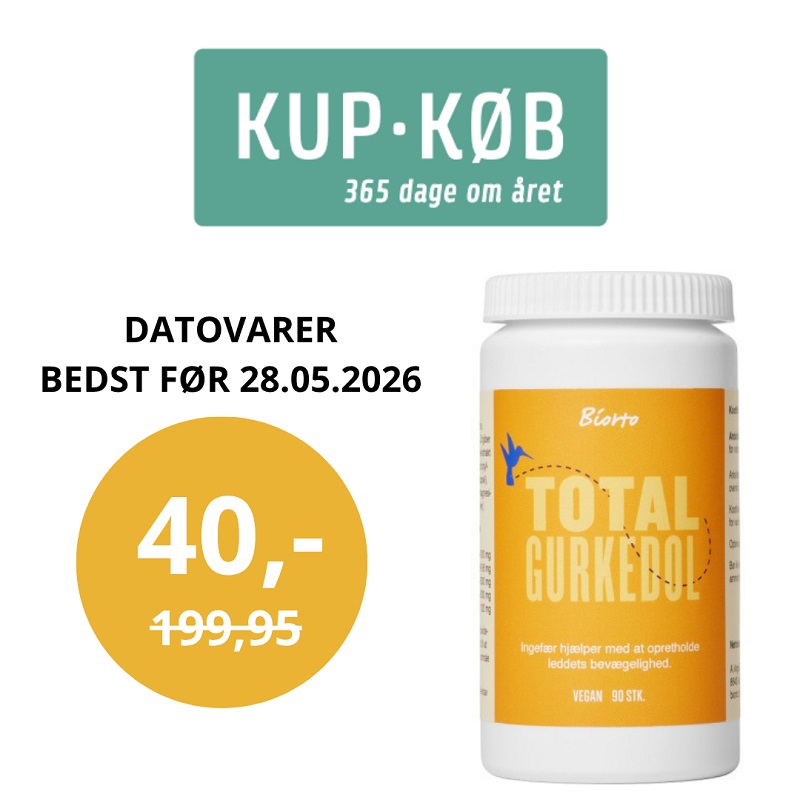 DATOVARER BEDST FØR 28.05.2026 - Biorto - TOTAL GURKEDOL 90 kapsler
