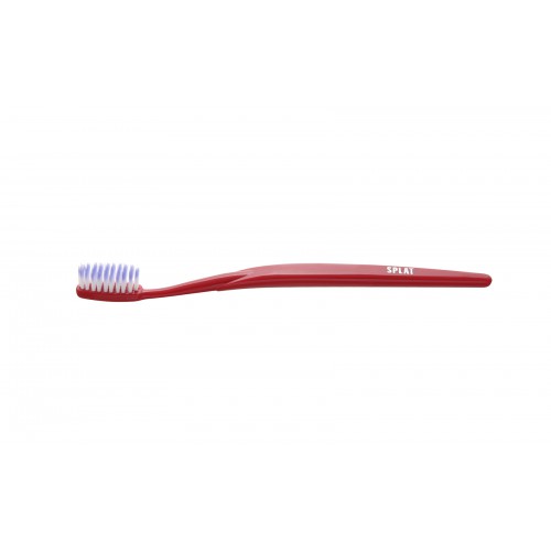 SPLAT® - Complete Tandbørste  Medium Rød / Hvid / Lyseblå