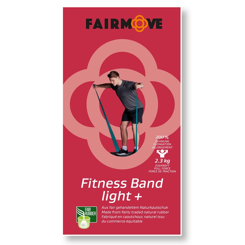 FAIR MOVE - Fitnessbånd light+ rød - begynder 2,3 kg trækkraft