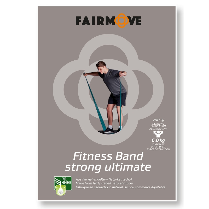 FAIR MOVE - Fitnessbånd strong ultimate sort - ekspert 6 kg trækkraft