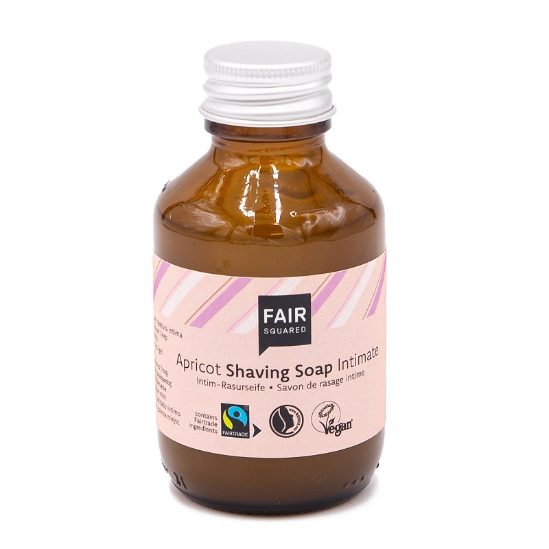 Se FAIR SQUARED - Økologisk Intimate Shaving Soap Apricot 100ml. hos Organic Beauty Supply