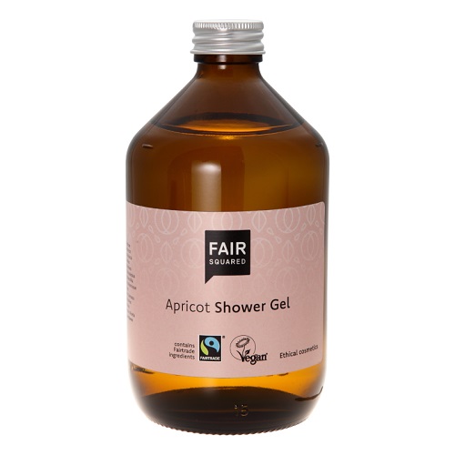 Se FAIR SQUARED - Flydende Apricot Shower Gel 500ml. hos Organic Beauty Supply