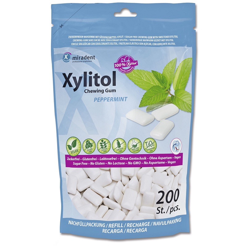 miradent - Xylitol Chewing gum st - Peppermint