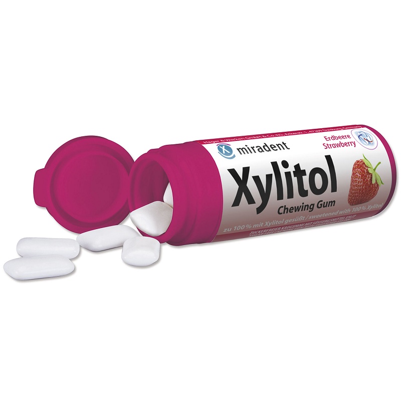 miradent - Xylitol Chewing gum - strawberry