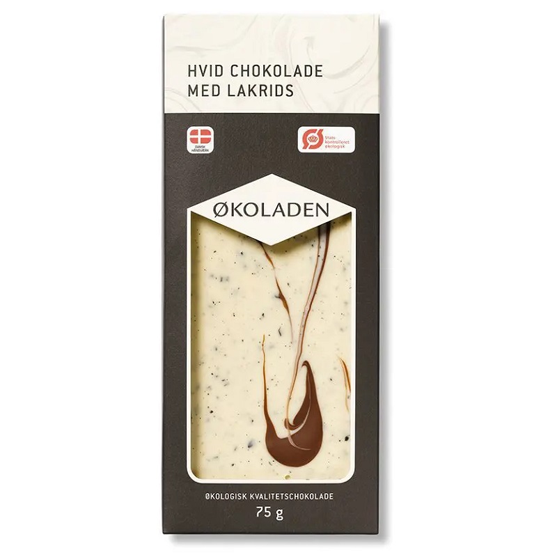 Billede af ØKOLADEN - Økologisk Hvid Chokolade - Lakrids