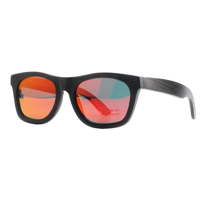 pandoo – Mørk bambus Polaroid solbrille – orange