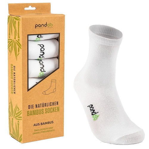 Se Pandoo - Hvide Bambus Sokker - Str. 35-38 hos Organic Beauty Supply