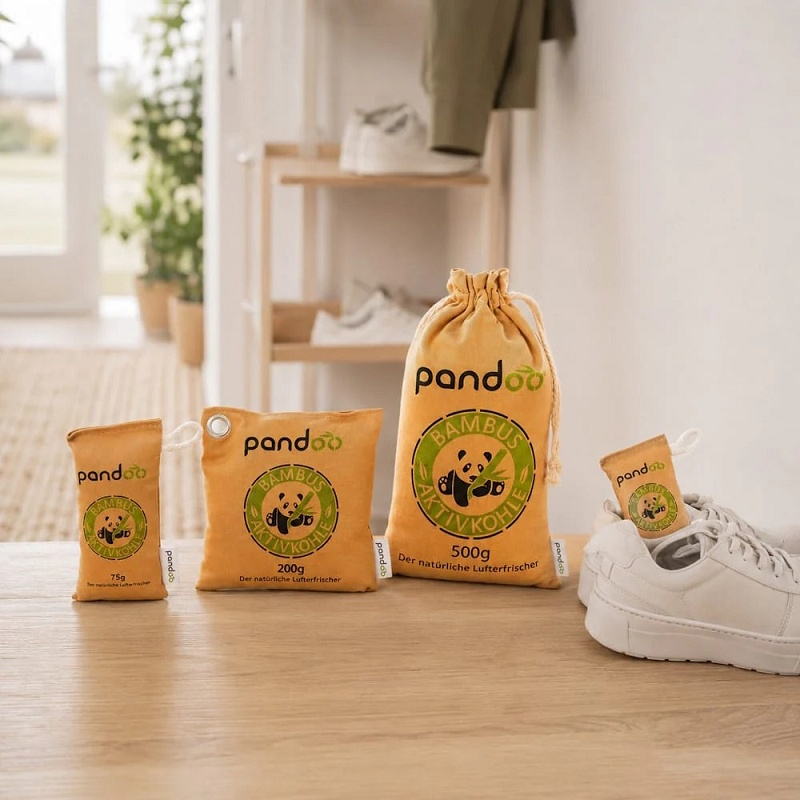 Pandoo - Luftrensepuder med Aktiv Bambuskul 4 x 75g