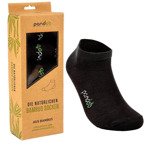 Se Pandoo - Sorte Low Cut Bambus Sokker i Str. 35-38 hos Organic Beauty Supply