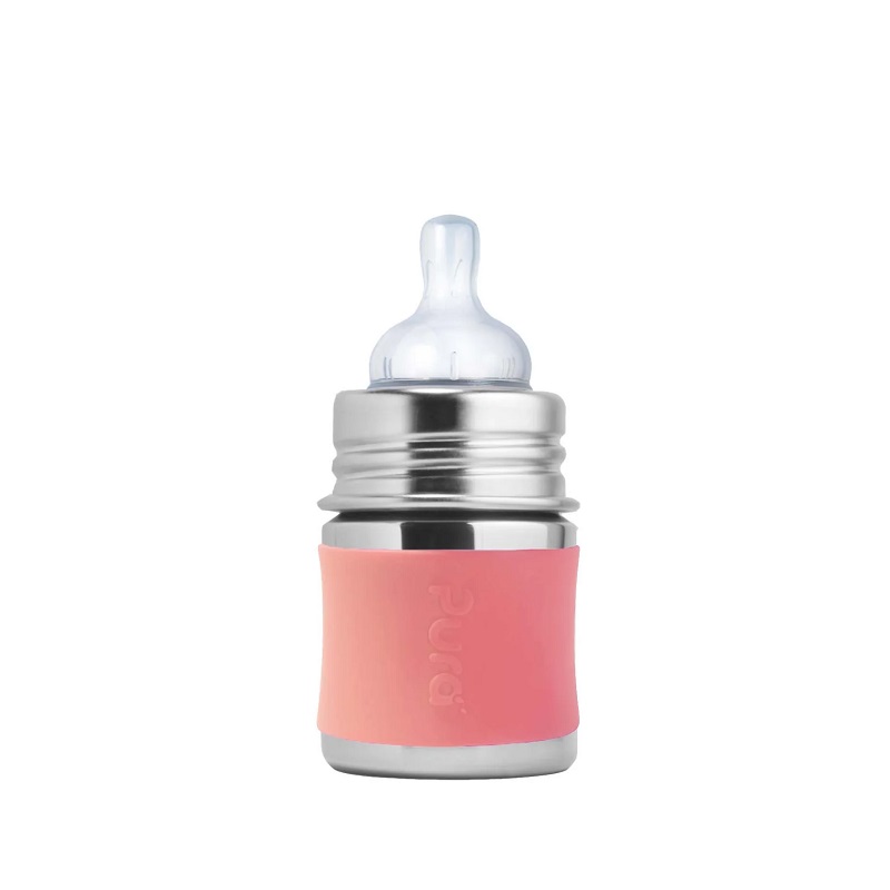 Pura® - Kiki Baby Sutteflaske 0+ mdr. Rosa 150ml - Slow flow
