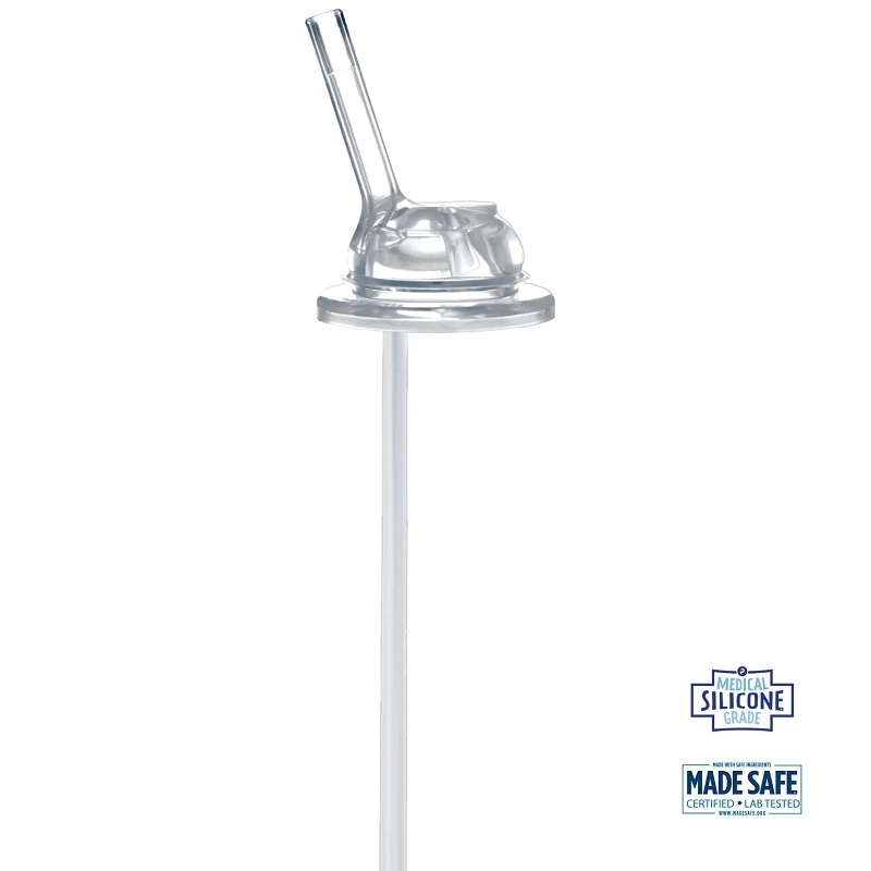 Pura® - Kiki Baby silikone flaskesut 6+ mdr. - Straw Fast flow med tilbageløbsventil